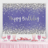 Funkeln Und Lila Bokeh Einfach Glücklich Geburtstag Hintergrund